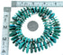 Navajo Sterling Silver Turquoise Bead Necklace RX114009