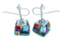 Genuine Sterling Silver Southwest Turquoise Multicolor Inlay Bead Hook Dangle Earrings LX114032