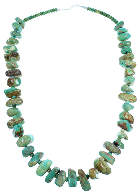 Sterling Silver Turquoise Native American Bead Necklace RX113932