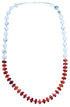 Howlite And Red Oyster Shell Sterling Silver American Indian Bead Necklace RX113956