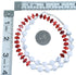 Howlite And Red Oyster Shell Sterling Silver American Indian Bead Necklace RX113956