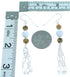 Howlite Picture Rock Sterling Silver Bead Hook Dangle Earrings RX114076