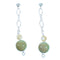 Turquoise Pineapple Jasper Sterling Silver Bead Post Dangle Earrings RX114075