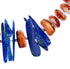 Sterling Silver Lapis And Oyster Shell Bead Necklace RX114152