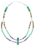 Multicolor Sterling Silver Southwest Bib Style 2-Strand Bead Necklace RX114164
