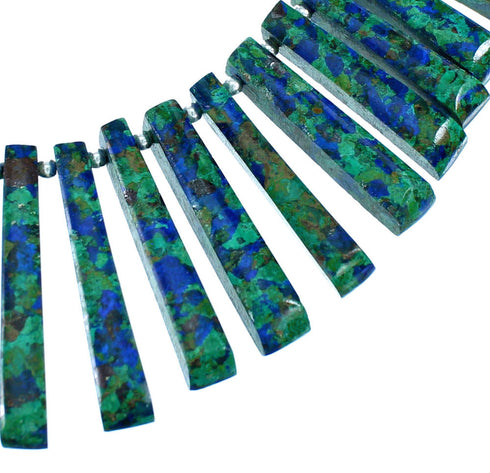 Authentic Sterling Silver Azurite Southwest Bead Necklace RX114168