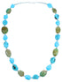 Southwestern Turquoise Sterling Silver Bead Necklace LX114242