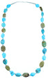 Turquoise Southwestern Genuine Sterling Silver Bead Necklace LX114238
