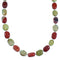 Southwest Sterling Silver Turquoise And Jasper Bead Necklace LX114245