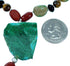 Multicolor Sterling Silver Feather Southwestern Lariat Bead Necklace RX114213