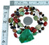 Multicolor Sterling Silver Feather Southwestern Lariat Bead Necklace RX114213