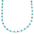 Sterling Silver Turquoise Howlite Bead Necklace RX114218
