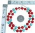 Turquoise Coral Sterling Silver Southwest Bead Necklace RX114223