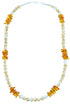 Sterling Silver Pineapple Jasper And Amber Southwest Bead Necklace RX114228