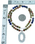 Sterling Silver Lapis Rhyolite Southwest Pendant Bead Necklace RX114247