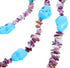 Turquoise Purple Oyster Shell Sterling Silver 3-Strand Bead Necklace RX114259