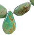 Turquoise Tear Drop Sterling Silver Bead Necklace RX114262
