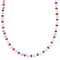 Howlite And Coral Genuine Sterling Silver Bead Necklace RX114263