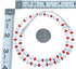 Howlite And Coral Genuine Sterling Silver Bead Necklace RX114263