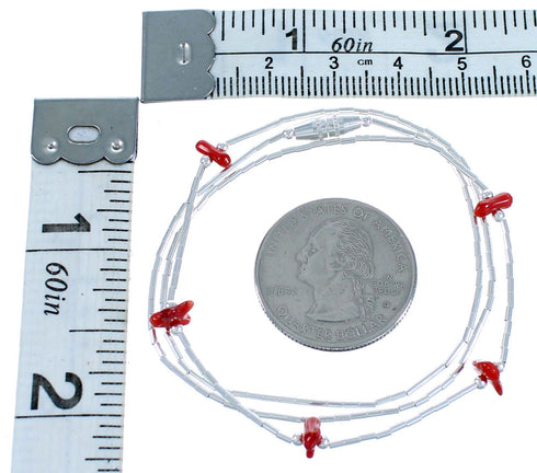 Liquid Sterling Silver Coral Jewelry Bead Necklace RX114268