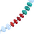 Multicolor Genuine Sterling Silver Bead Necklace RX114276