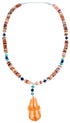 Multicolor Sterling Silver Bead Necklace RX114286