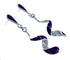 Sugilite Sterling Silver Southwest Spiral Post Dangle Earrings SX114289
