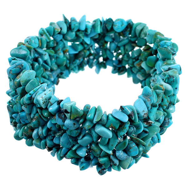 Turquoise Bead Southwestern Stretch Bracelet SX114322