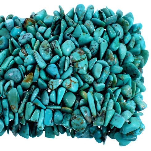 Kingman Turquoise Bead Stretch Bracelet SX10259