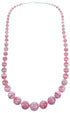 Rhodochrosite And Sterling Silver Bead Necklace SX114392
