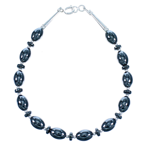 Hematite Sterling Silver Southwest Bead Bracelet SX114339