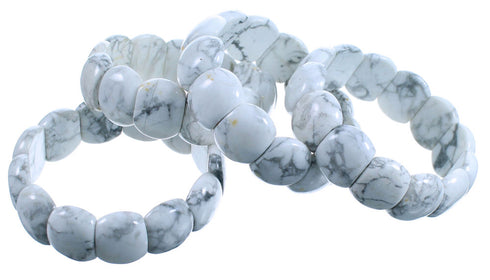 Howlite Southwest Jewelry Stretch Bead Bracelet RX114315