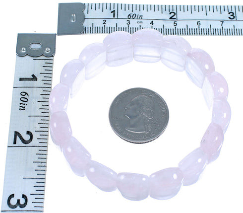Southwestern Rose Quartz Stretch Bead Bracelet SX114437