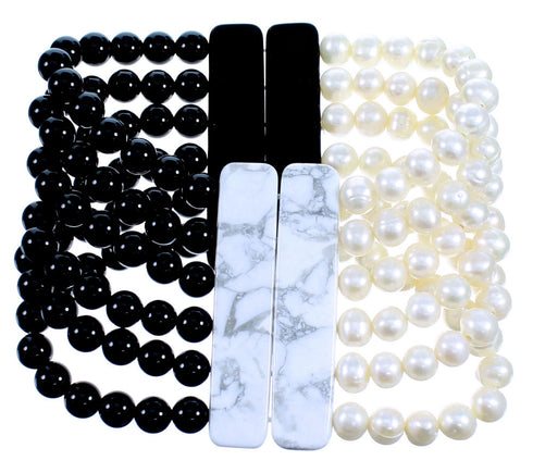 Southwest Multicolor 6-Strand Stretch Bead Bracelet SX114440