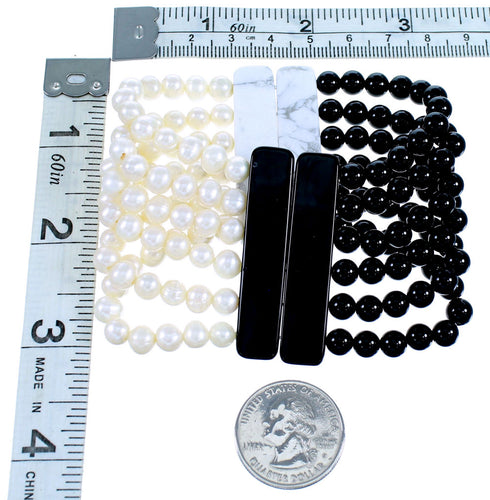 Southwest Multicolor 6-Strand Stretch Bead Bracelet SX114440