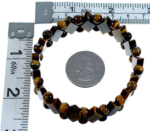 Southwestern Tiger Eye Stretch Bead Bracelet SX114424