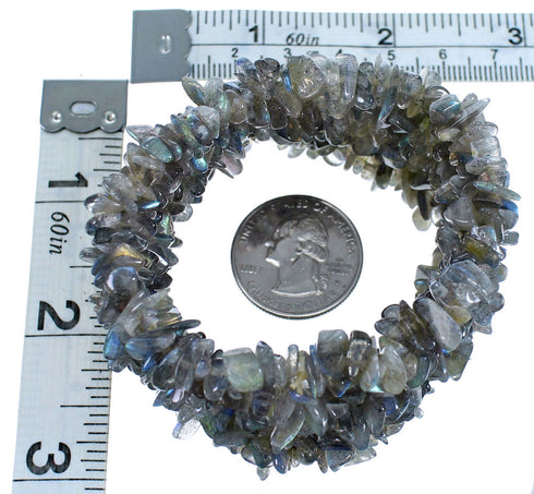 Labradorite Stretch Bead Bracelet LX114443