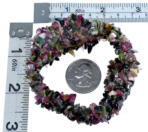 Southwest Tourmaline Stretch Bead Bracelet LX114444