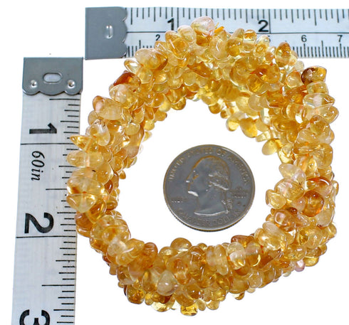 Citrine Southwestern Stretch Bead Bracelet LX114446