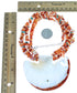 Genuine Sterling Silver Turquoise Oyster Shell Southwest Bead Necklace LX114415