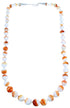Sterling Silver Southwestern Oyster Shell Bead Necklace LX114449