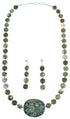 Sterling Silver Southwestern Rhyolite Bead Necklace LX114431