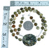 Sterling Silver Southwestern Rhyolite Bead Necklace LX114431