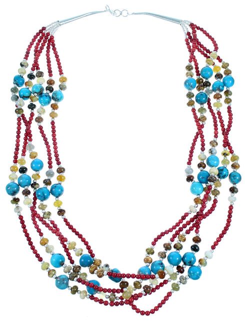 Multicolor 5-Strand Southwest Bead Necklace Jewelry RX114458