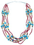 Multicolor 5-Strand Southwest Bead Necklace Jewelry RX114458