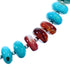 Sterling Silver Turquoise And Red Oyster Shell Bead Necklace SX114481