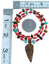 Multicolor Sterling Silver Southwestern Leaf Bead Necklace LX114541