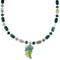 Jasper And New Jade Leaf Sterling Silver Bead Necklace SX114568