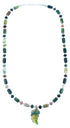 Jasper And New Jade Leaf Sterling Silver Bead Necklace SX114568