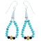 Multicolor Southwest Sterling Silver Bead Hook Dangle Earrings SX114583